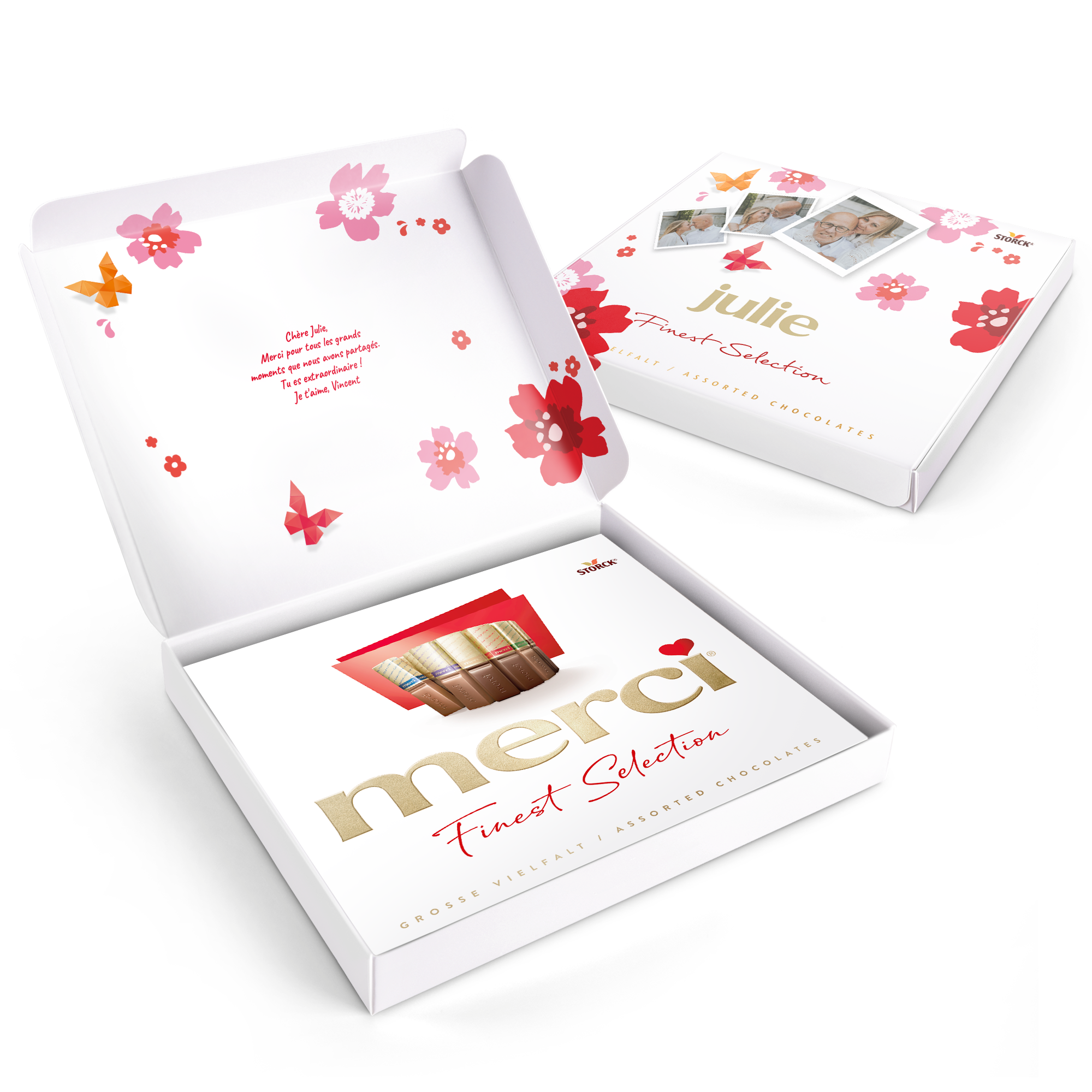 Chocolat Merci avec carte personnalisée - 250 grammes