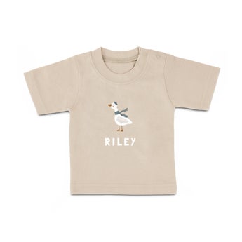 T-shirt til babyer - Korte ærmer - beige - 86/92