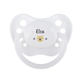 Personalised pacifier - White