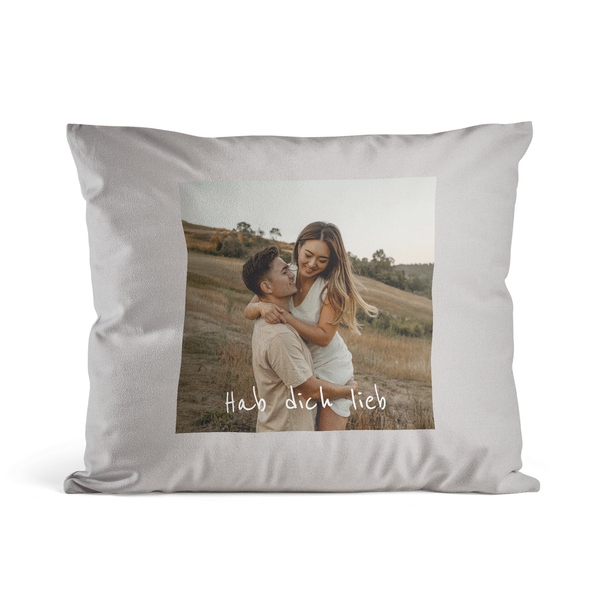 Personalisiertes Kissen - 50 x 60 cm - Hellgrau