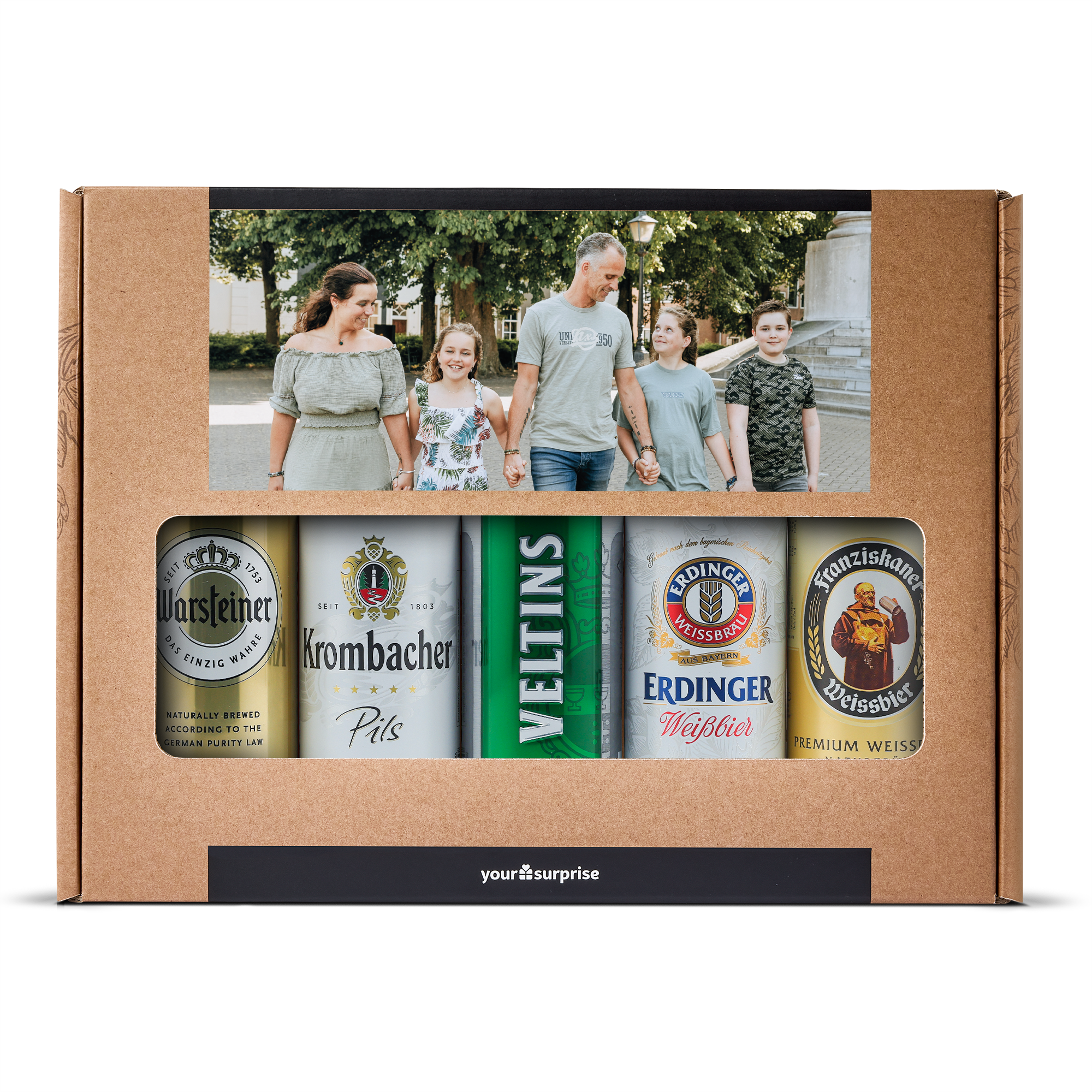 Personalised Father's Day German beer can set