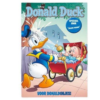 Donald Duck - Geboorte - Tijdschrift met naam en foto (jongensversie)