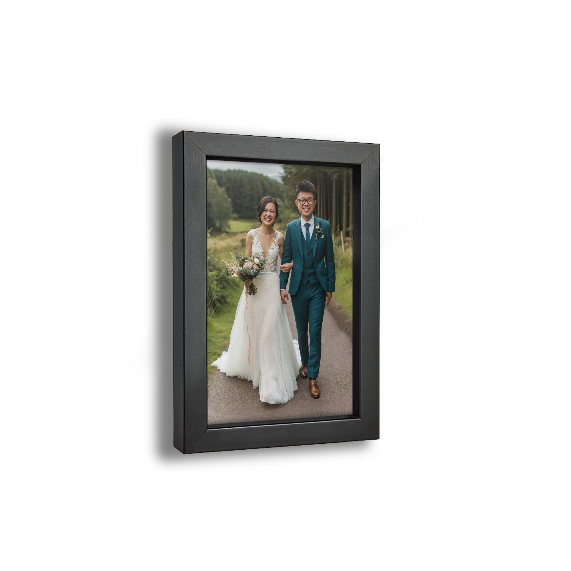 Personalised photo in black frame 10x15  