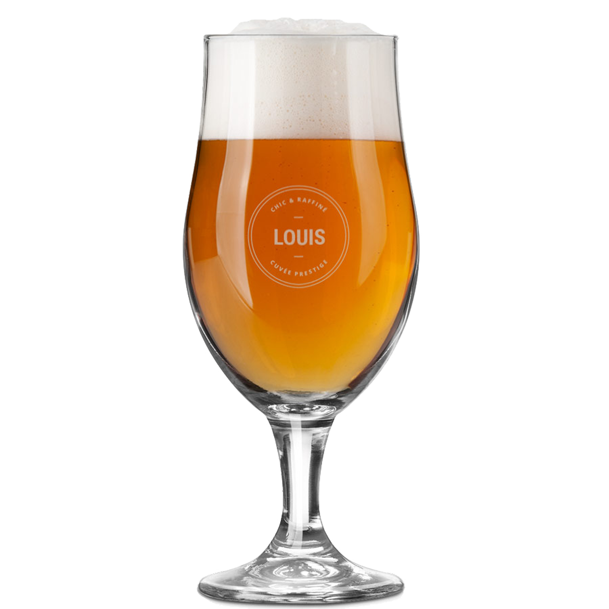 Personalised beer glass - Godfather - Stemmed - Engraved - 2 pcs