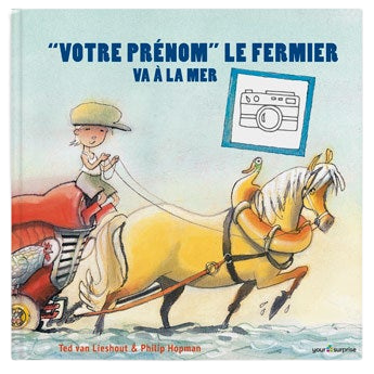 Livre personnalisé - Le fermier va à la mer - Couverture rigide - XXL