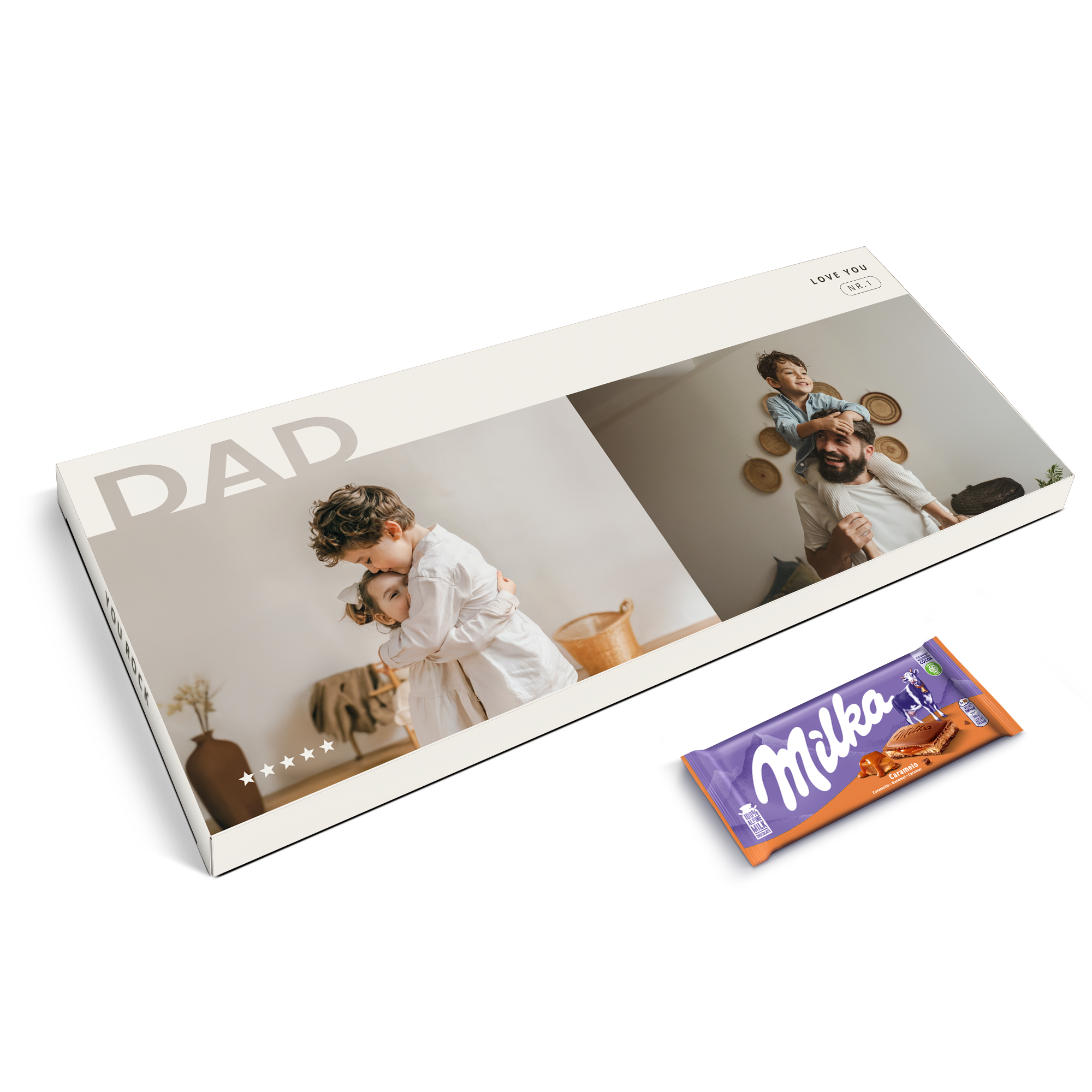 Personalised XXL chocolate bar - Filled with Milka - 12 bars