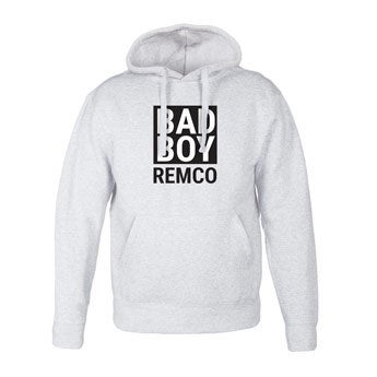 Hoodie voor heren bedrukken - Grijs - XXL