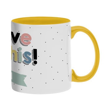 Name mug - Yellow