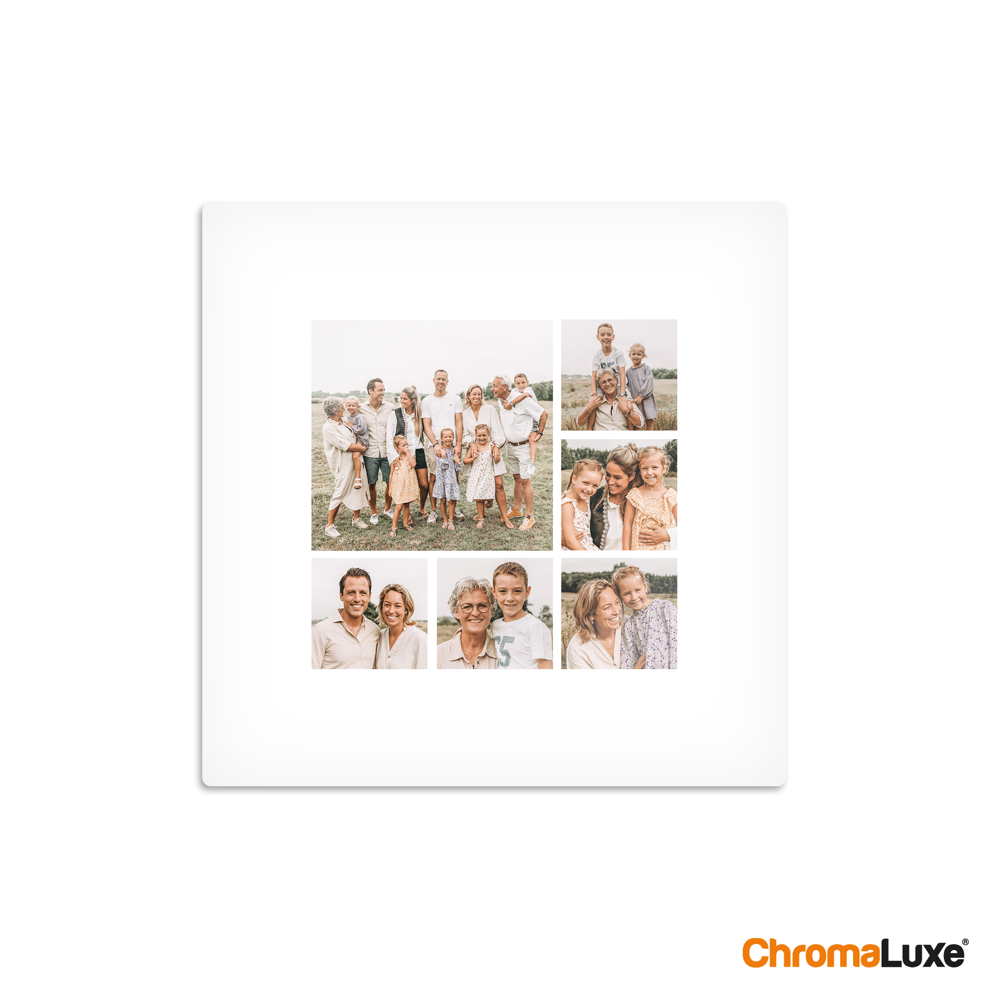 Instagram Collage auf Aluminium - Weiß