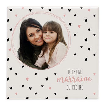 Cadre photo marraine - céramique