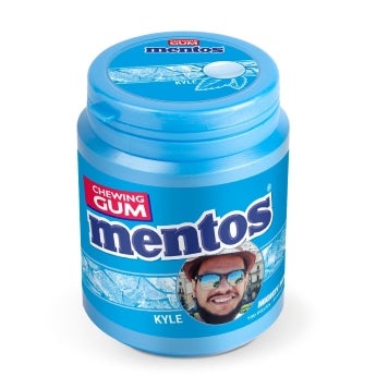 Personalised Mentos chewing gum - Mighty Mint