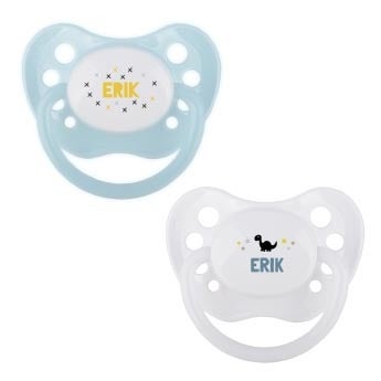 Schnuller mit Namen - Weiß & Blau