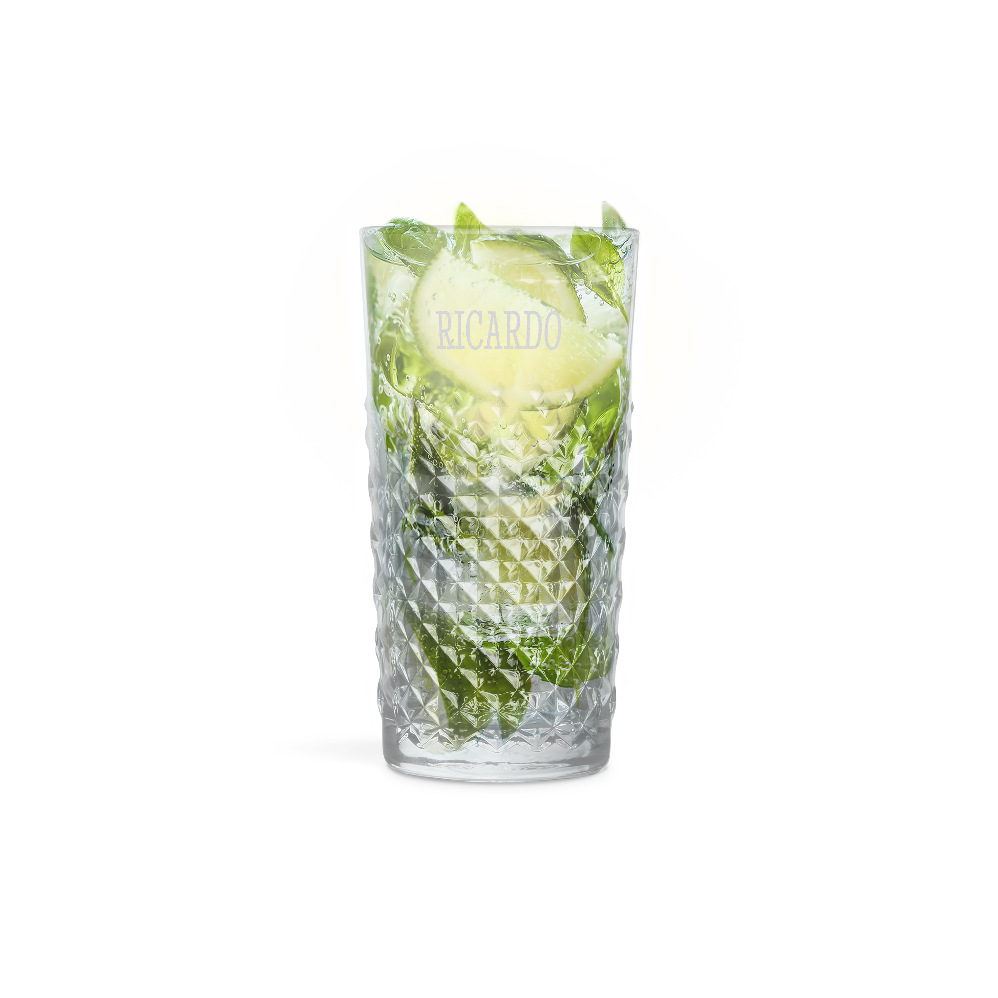 Gravírovaný pohár na cocktail - Mojito - 4 kusy