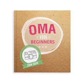 Boek met naam en foto's - Oma voor beginners (Hardcover)