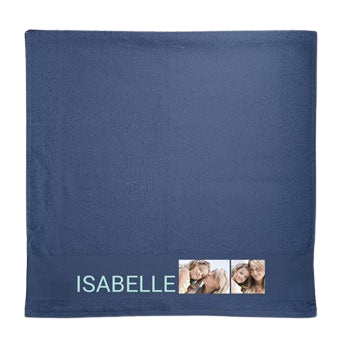 Serviette personnalisée - Bleu marine