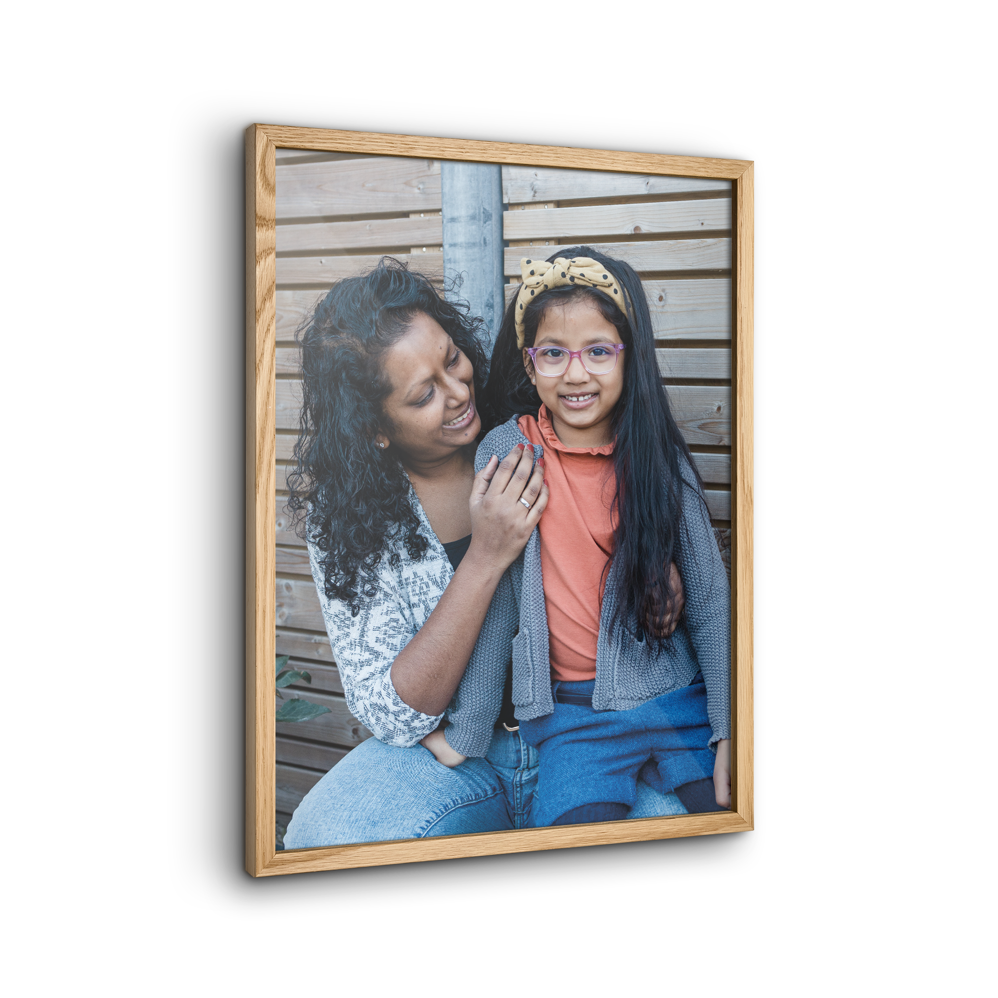 Personalized photo in wooden frame 30x40