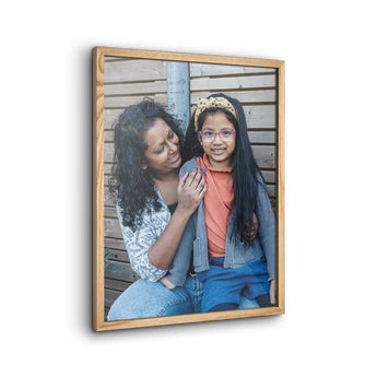 Personalised poster with frame - wood 