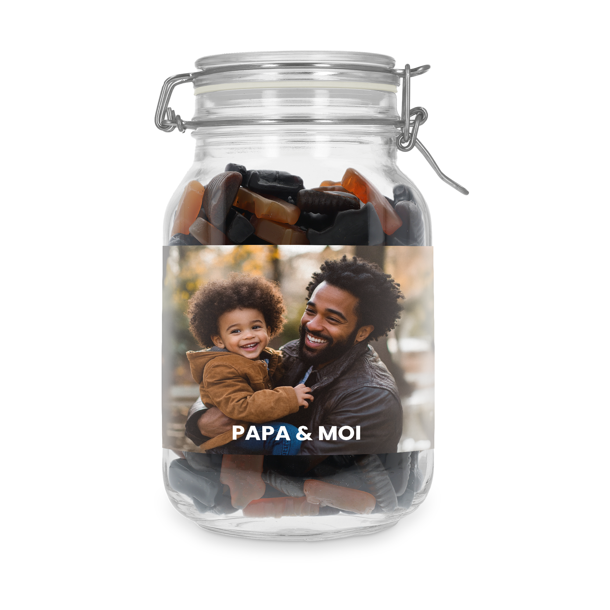 Bocal à bonbons personnalisé - 2l - Mélange de réglisse