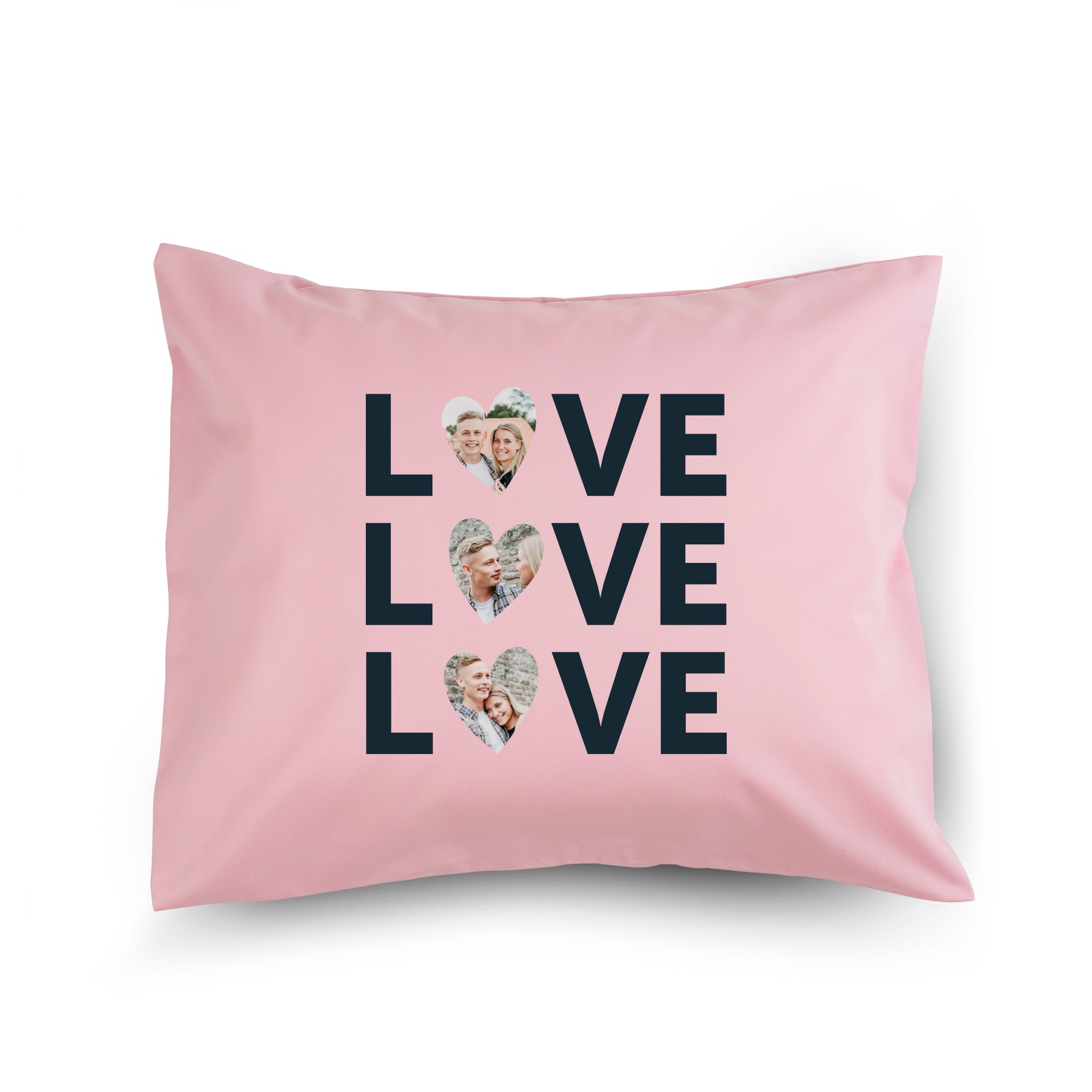 Housse de coussin personnalisée - Rose - 50x60 cm 