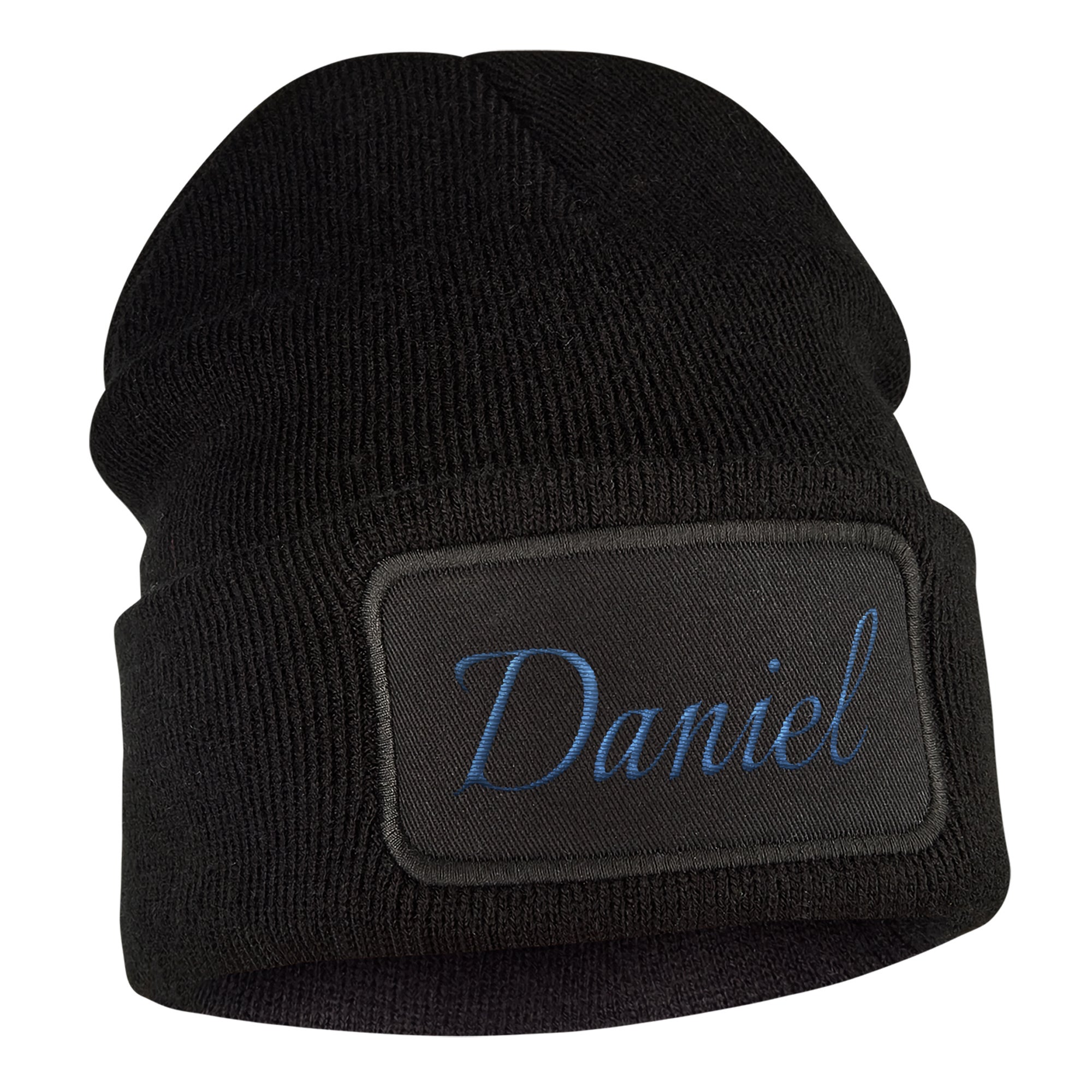 Personalised beanie - Embroidered - Black