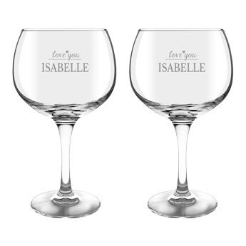 Gin Tonic Glas mit Gravur (2 Stück)