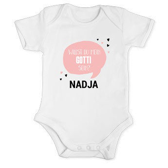 Willst du meine Patentante werden Baby Body - Weiß - 50/56