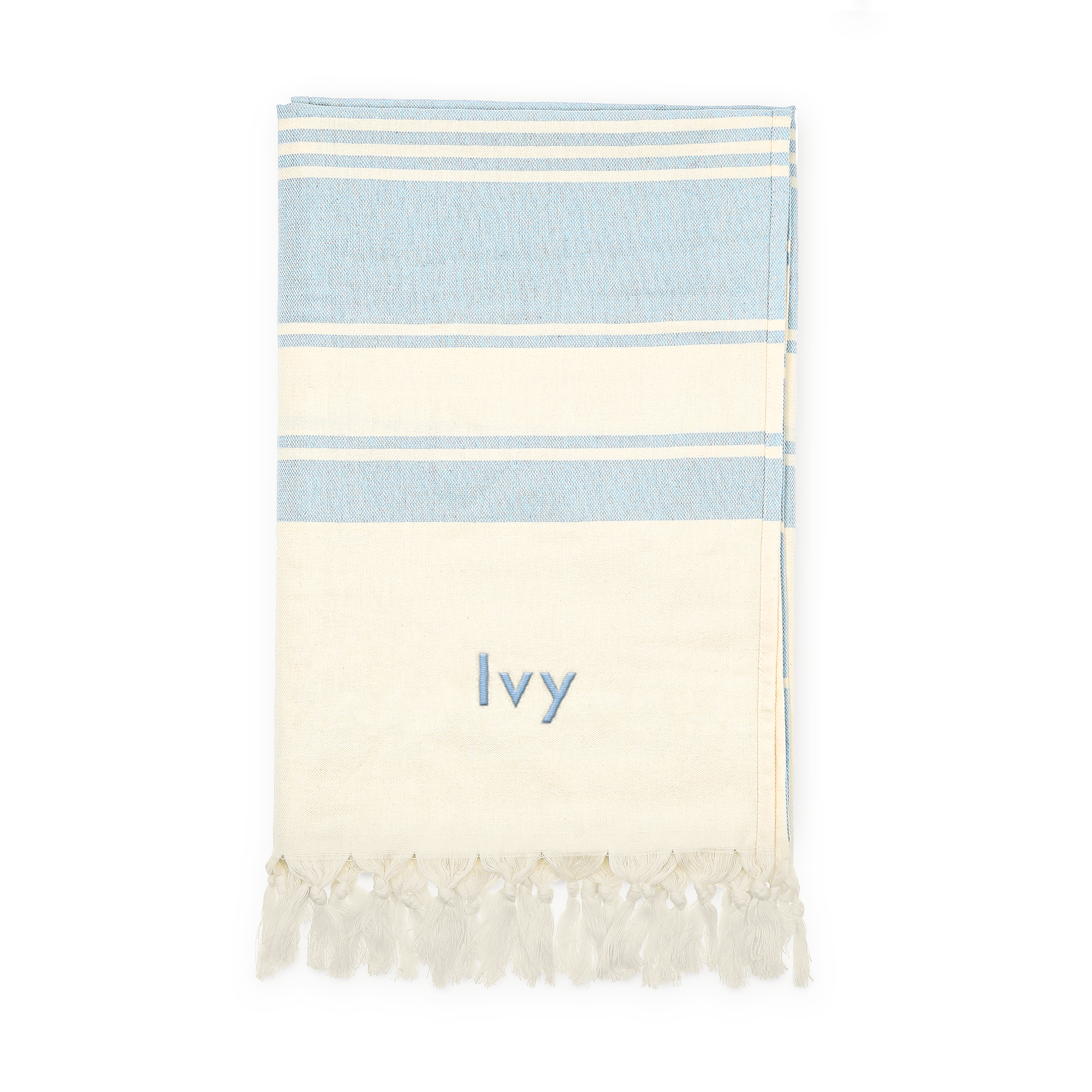 Personalised hammam towel - Blue - 104 x 204 cm