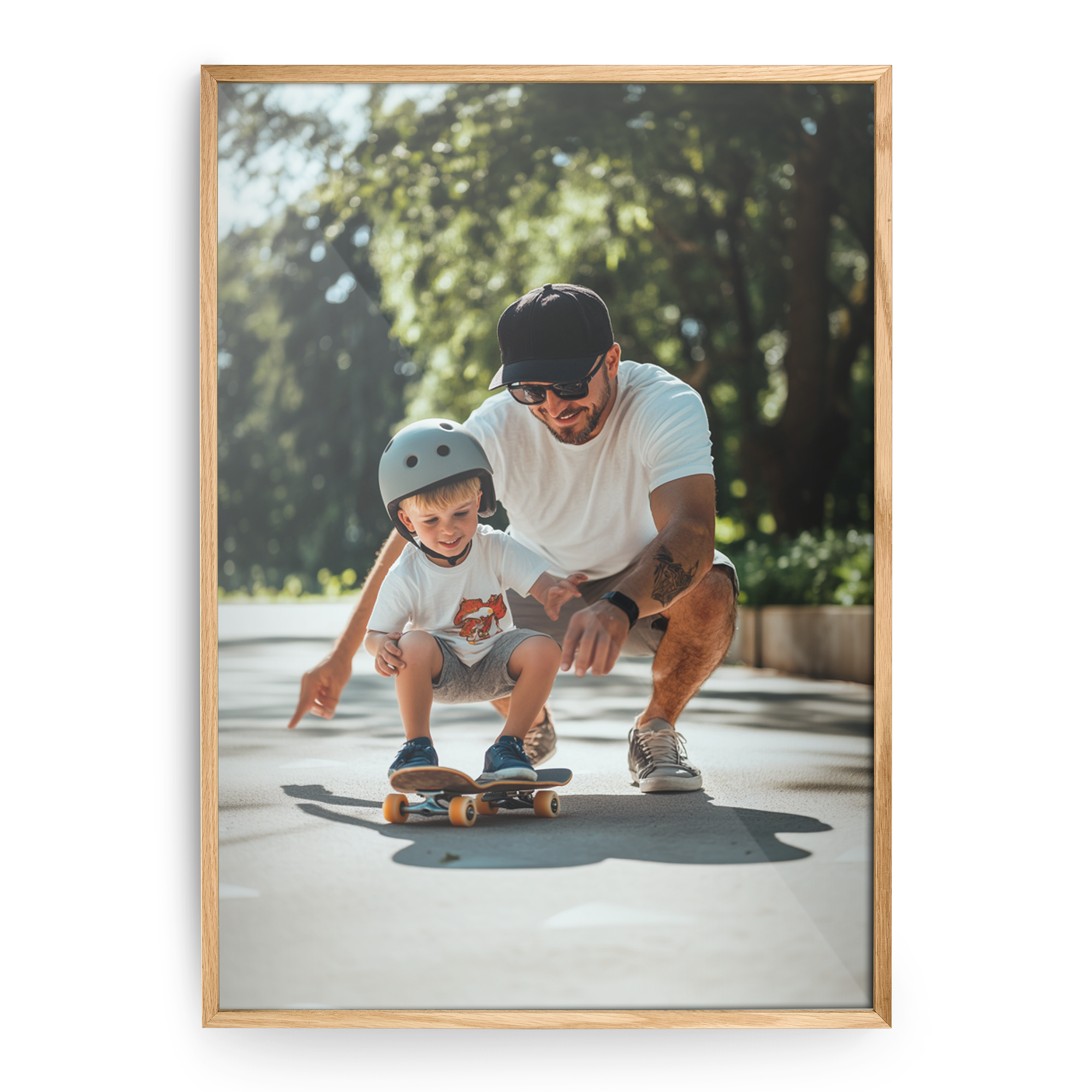 Houten lijst met gepersonaliseerde fotoafdruk - 50x70