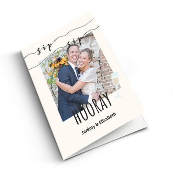 Carte félicitation mariage - XL - Portrait