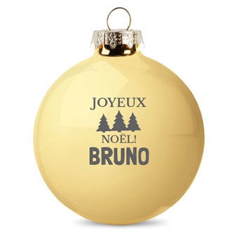 Boule de Noël en verre - Or (4 pièces)