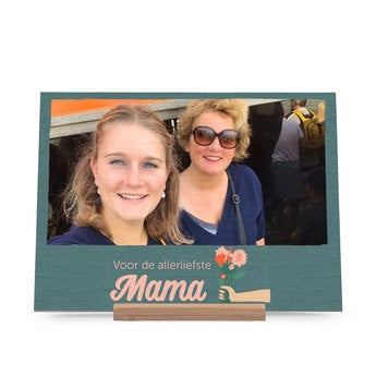 Houten Moederdag kaart - Horizontaal