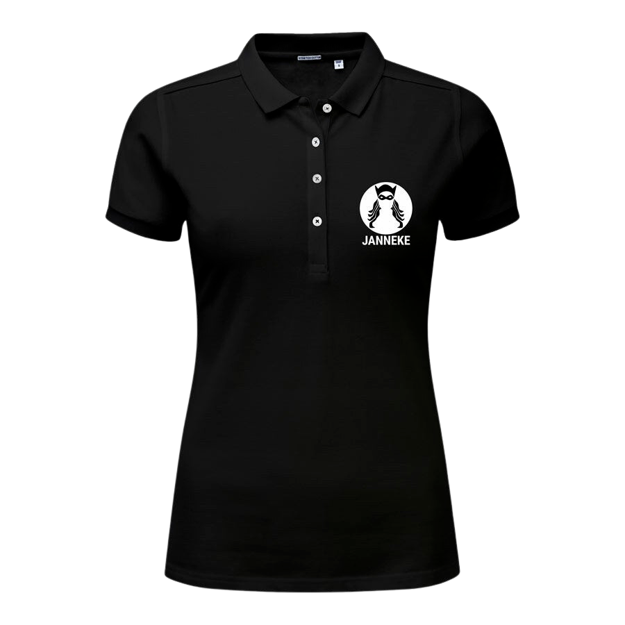 Polo voor dames bedrukken - Zwart - L