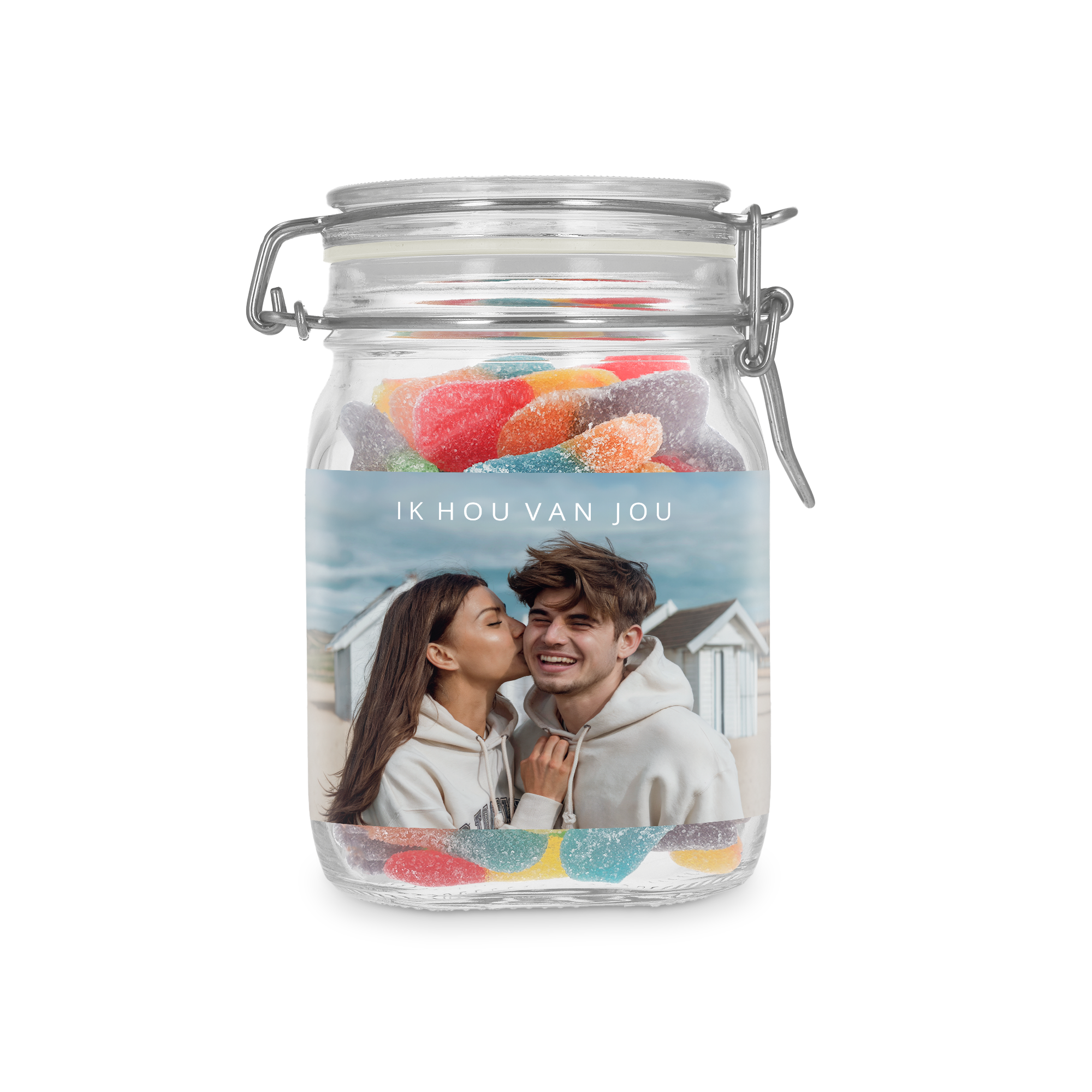 Snoeppot bedrukken - 1L - Zure Sticks