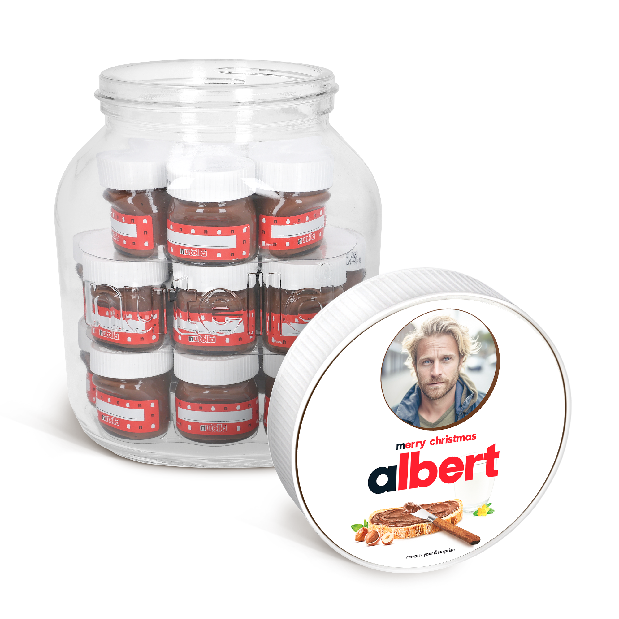 Personalisiertes nutella® Glas XL mit Namen und Foto