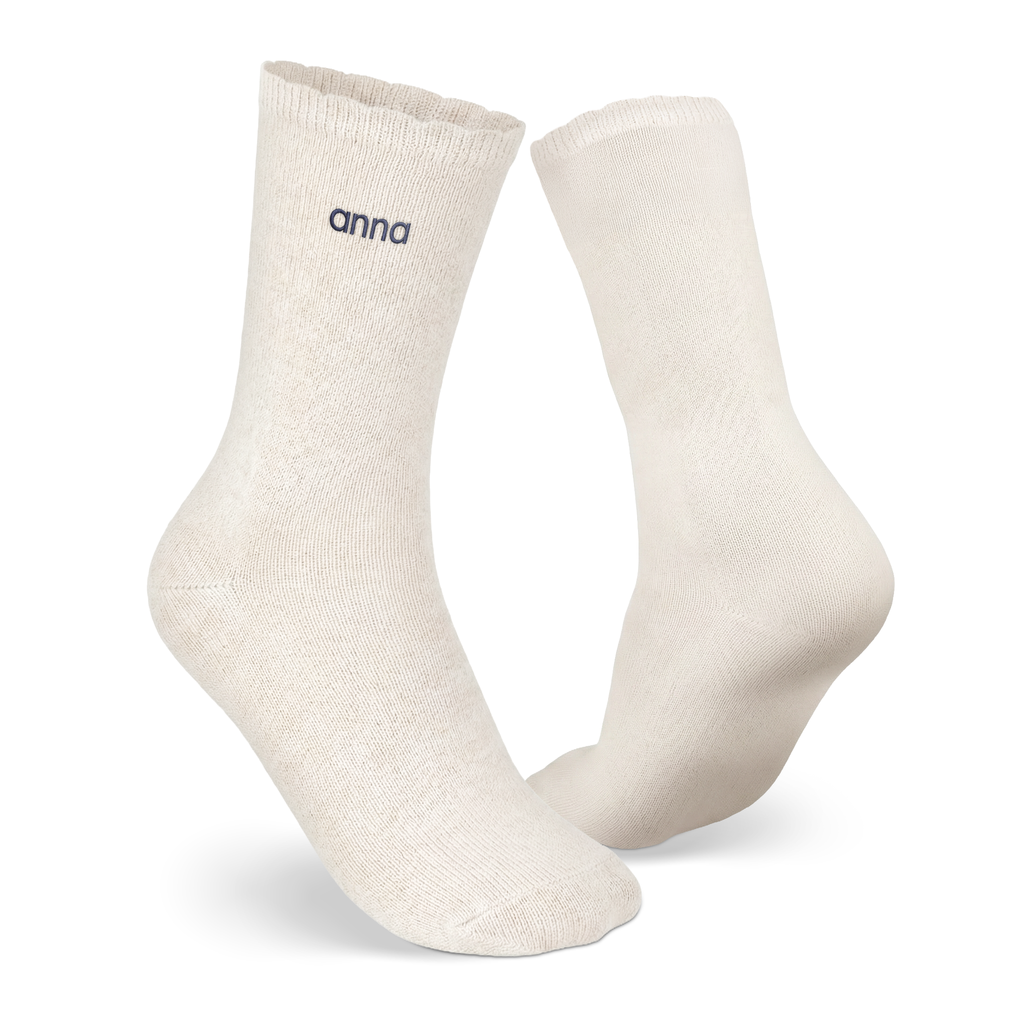 Embroidered socks - Beige - 35/38