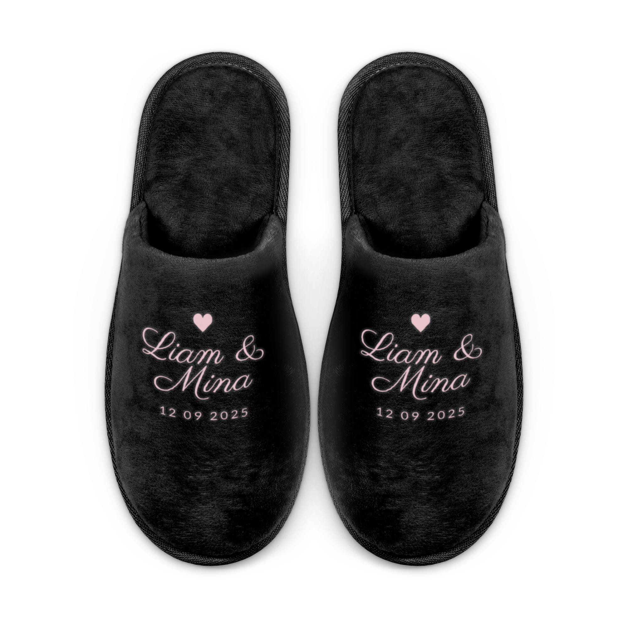 Pantoffels bedrukken - Zwart - Maat 43-46