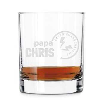 Vaderdag whiskey glas
