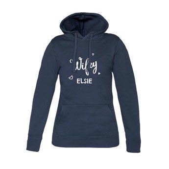 Personalised hoodie - Women - Navy - L