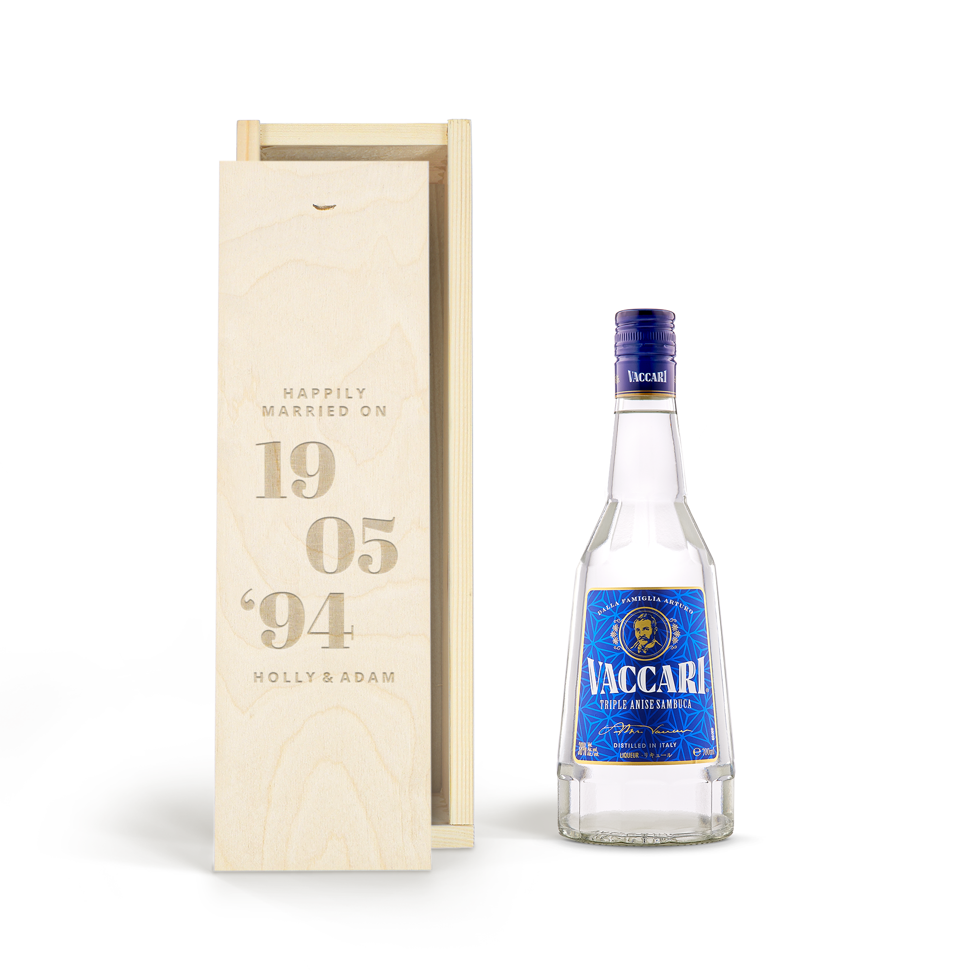Sambuca Vaccari w personalizowanej skrzynce