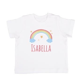 Camiseta personalizada de bebé -Blanco- 62/68