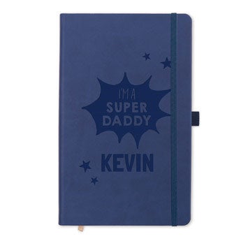 Deň otcov zápisník - ryté - modré