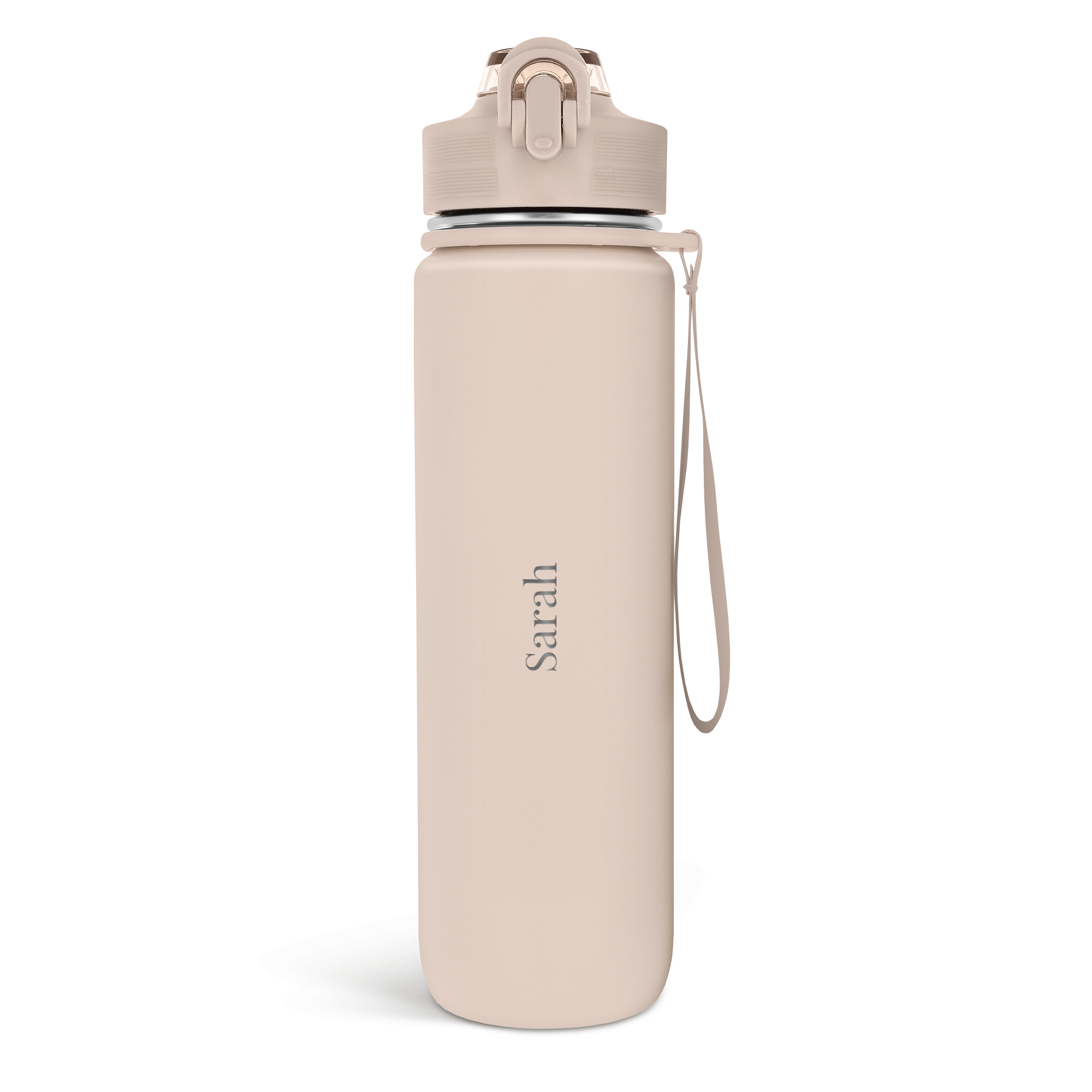 Gepersonaliseerde Bloom Waterfles - Roestvrij Staal - Beige