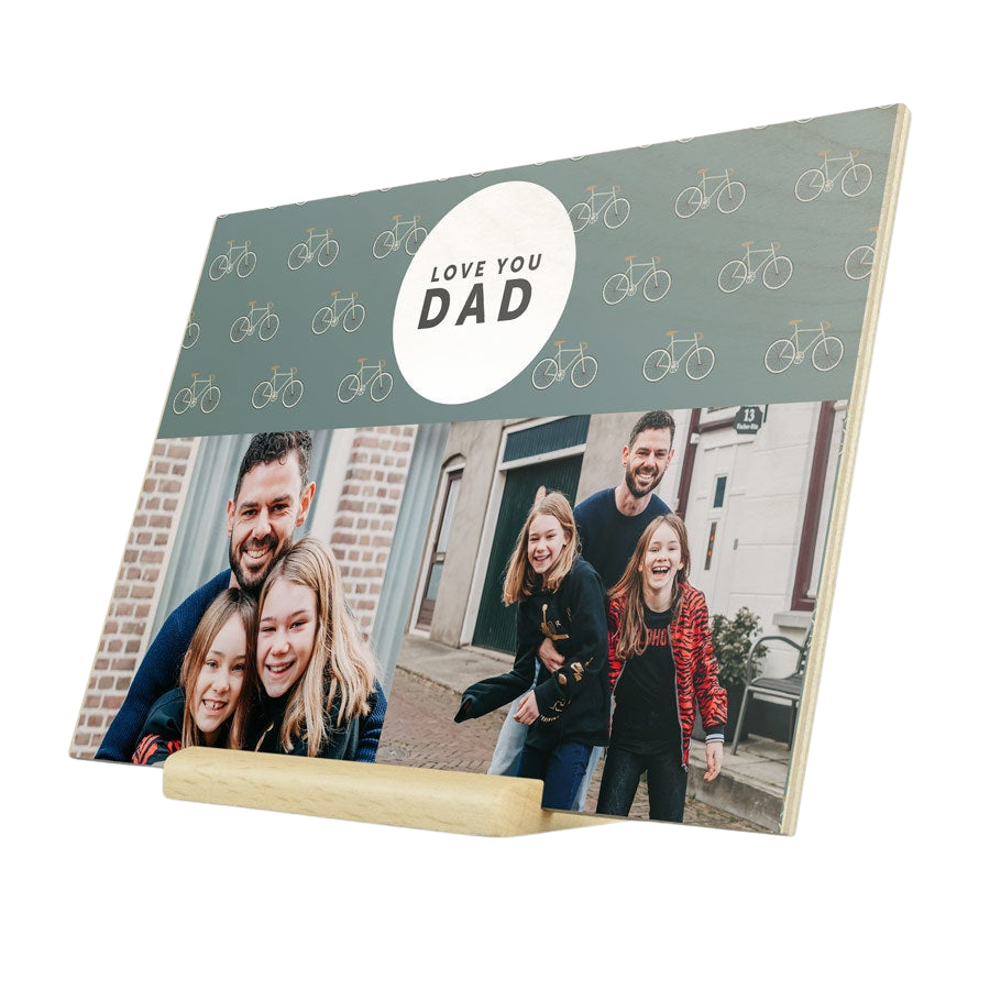 Personalised greeting card - Wood - Father's Day - Landscape