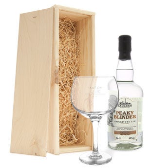 Coffret gin Peaky Blinders - verre gravé