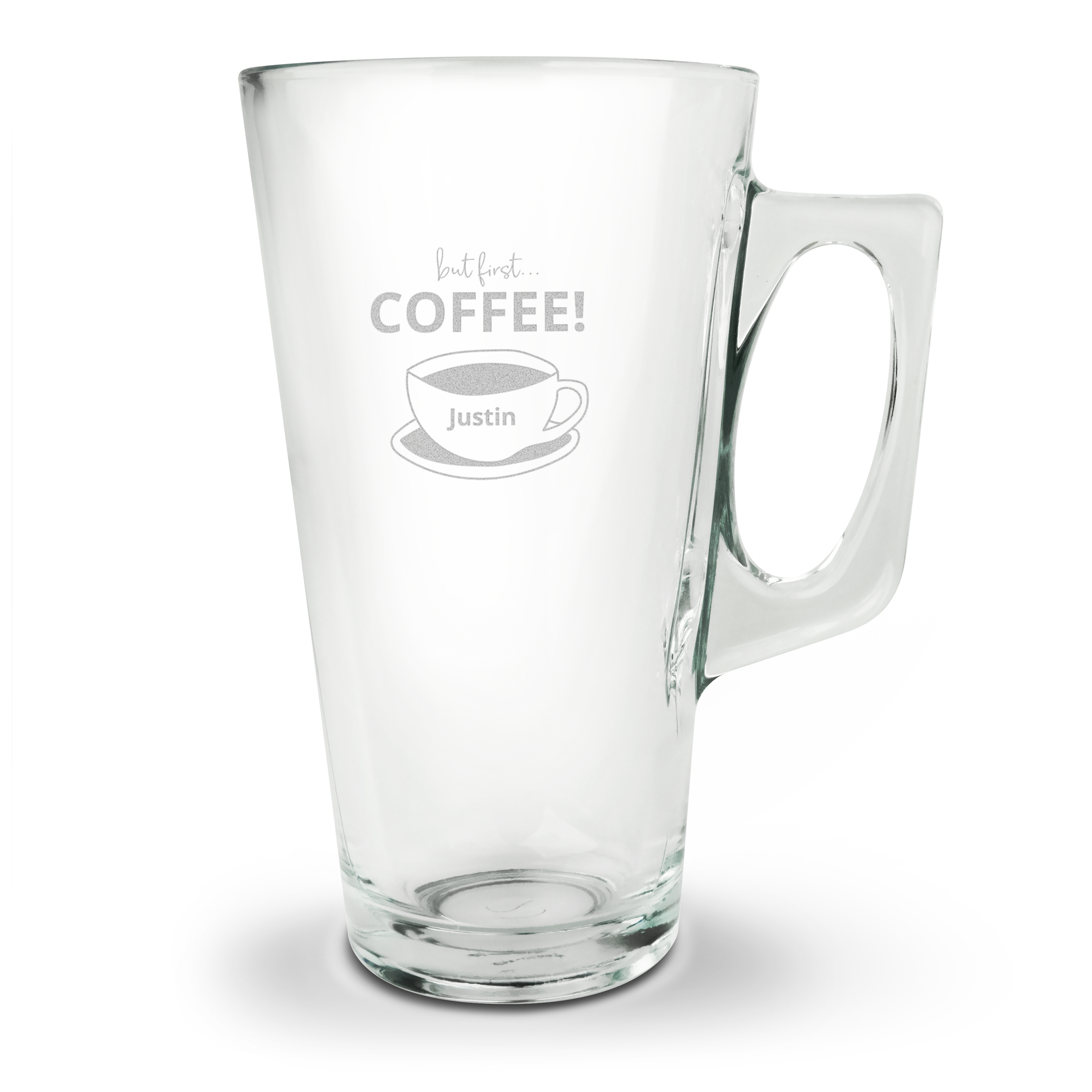 Personalised latte macchiato glass - Engraved - 6 pcs