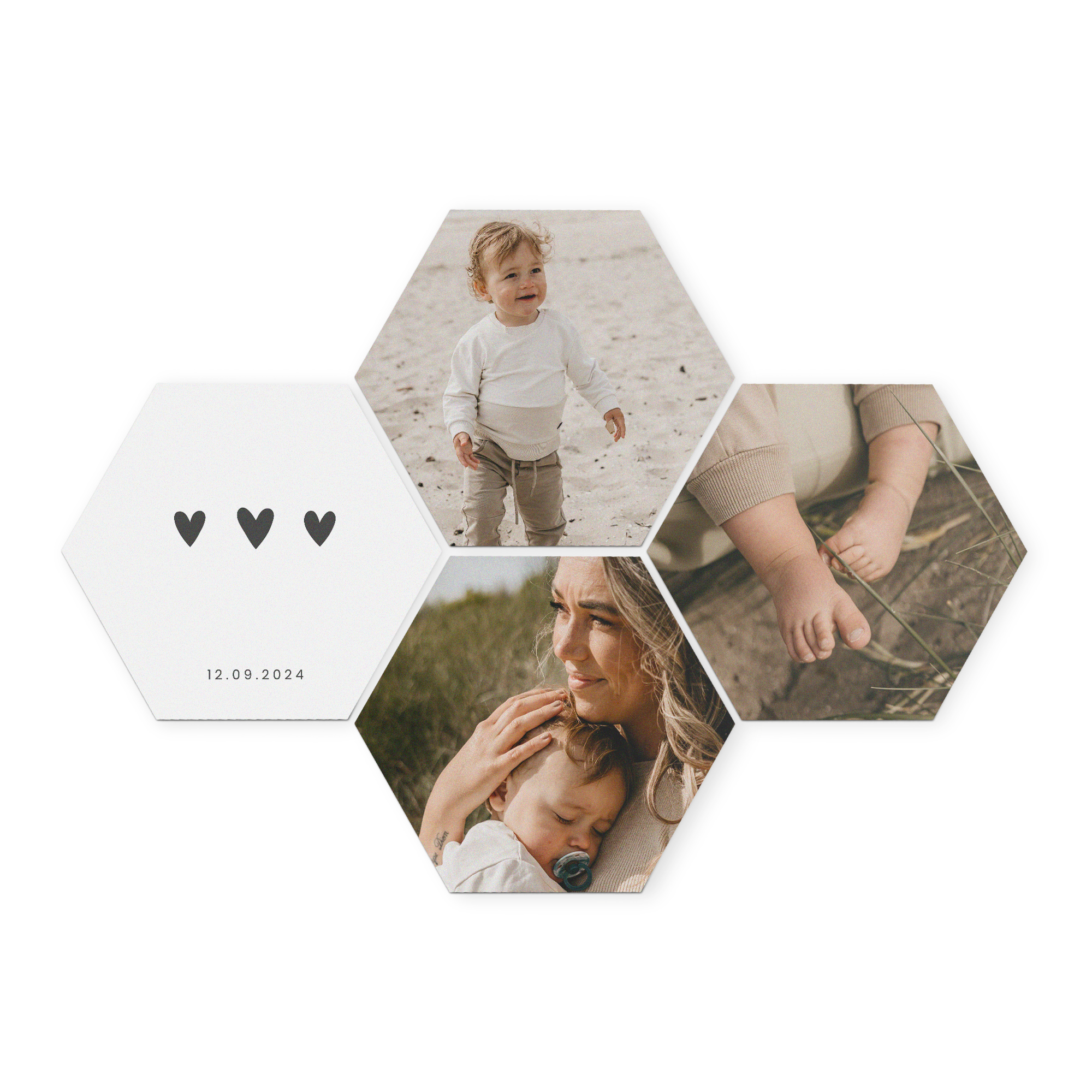 Personalisierte Fotokachel - Forex - Hexagon - 4 Stück
