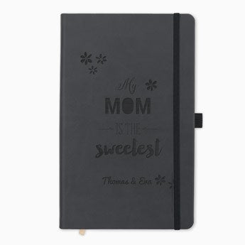 Mother's Day notebook - engraved (black)