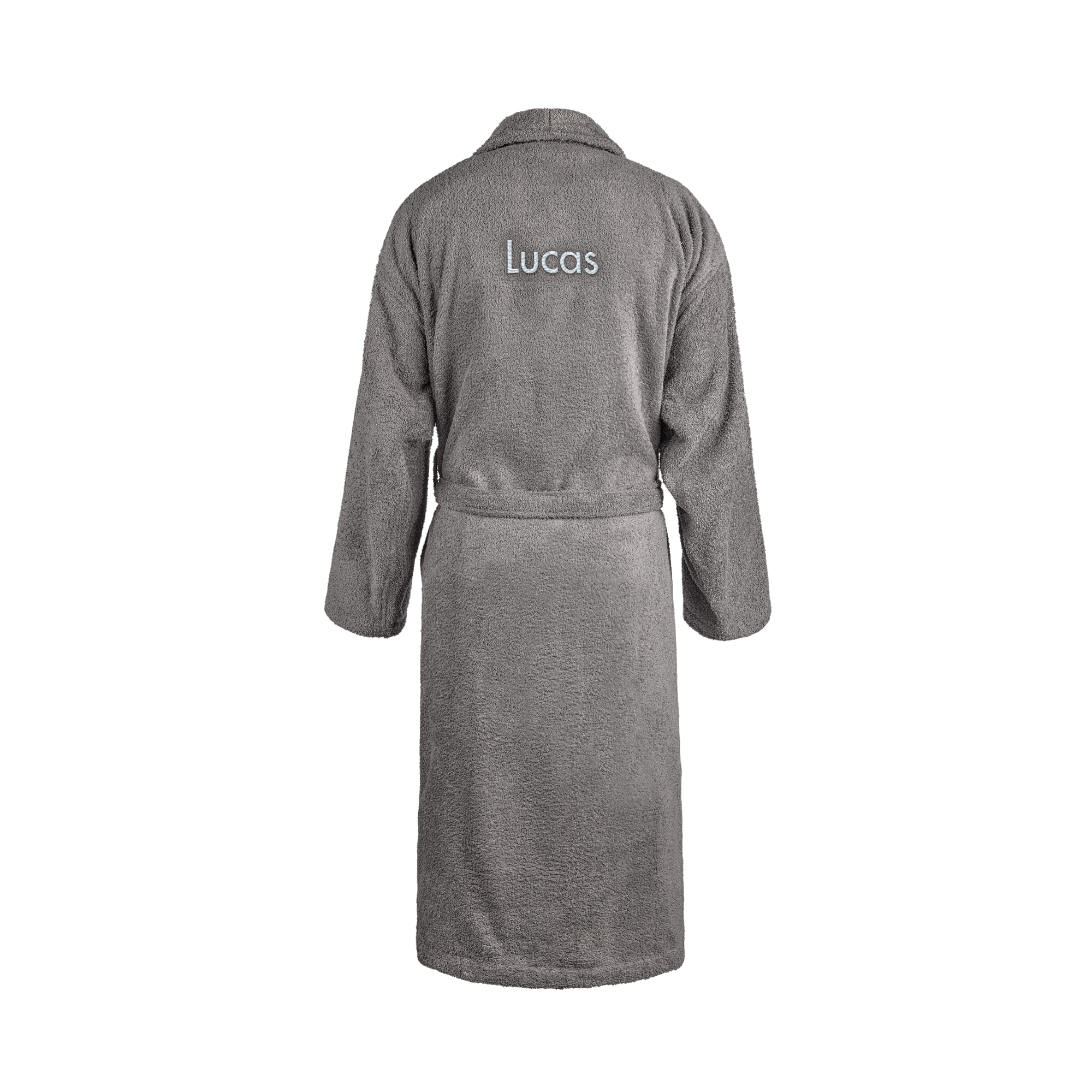 Bathrobe for Men With Text - Grey S/M