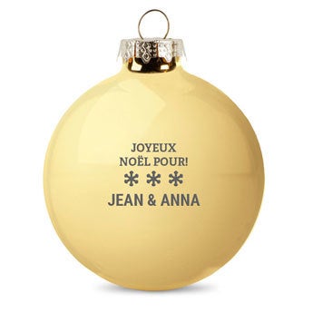Boule de Noël en verre - Or (2 pièces)