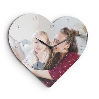 Zegar na Dzień Matki w kształcie serca - Duży
